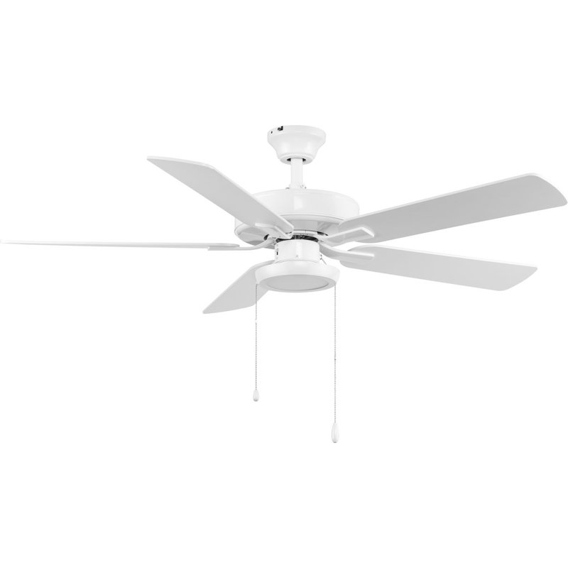 Ventilateur de plafond à DEL 1 lumière Edgelit, Blanc satiné