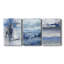 «Soft Solace Indigo», ensemble de 3 peintures sur toile tendue-62252774