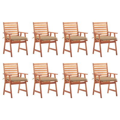 Ruybal Acacia Patio Dining Armchair with Cushion