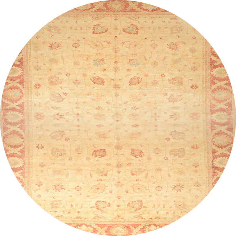 Tapis abstrait moderne 27 po, Rond 8 pi