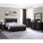 Contemporary Full Black Wood Bed With Lights And Finish Stylish Size Integrated Led Lighting-22441348-22441351
