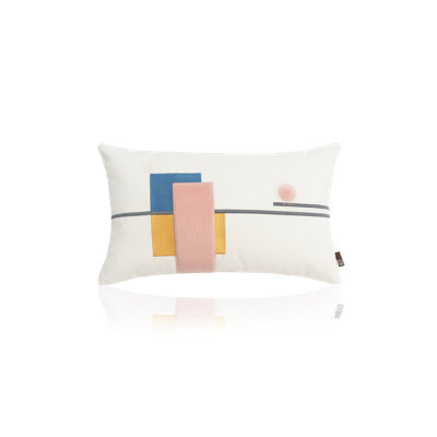 Housse et coussin de coussin lombaire à motif géométrique 3D 19,7 po x 11,8 po