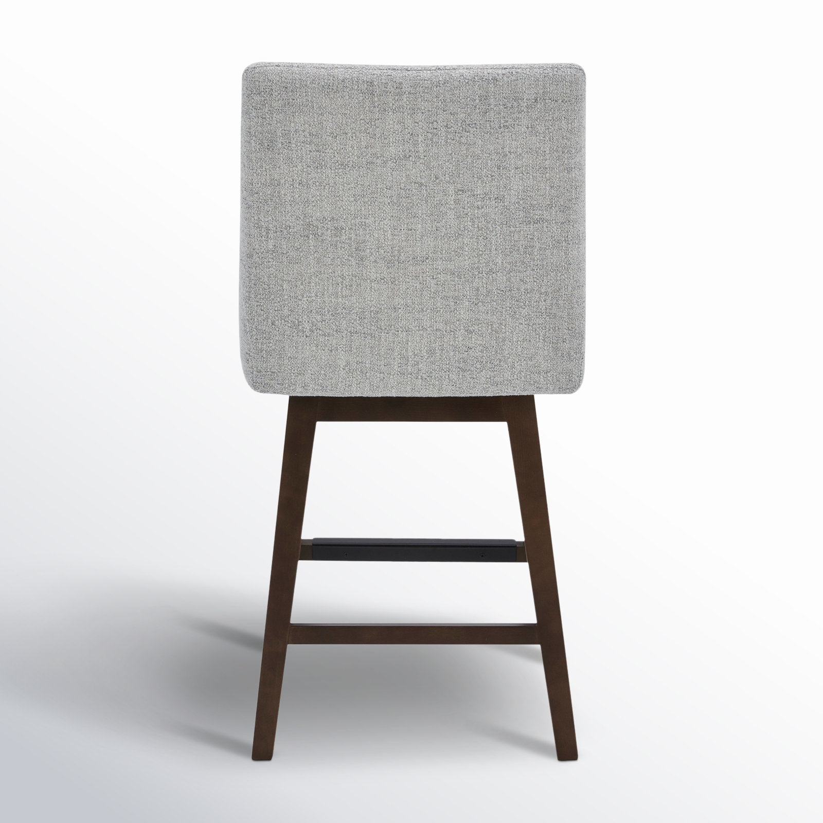 Zahara " Bar Stool, Nathan Gray Heathered/Walnut, Counter Stool (26” Seat Height)