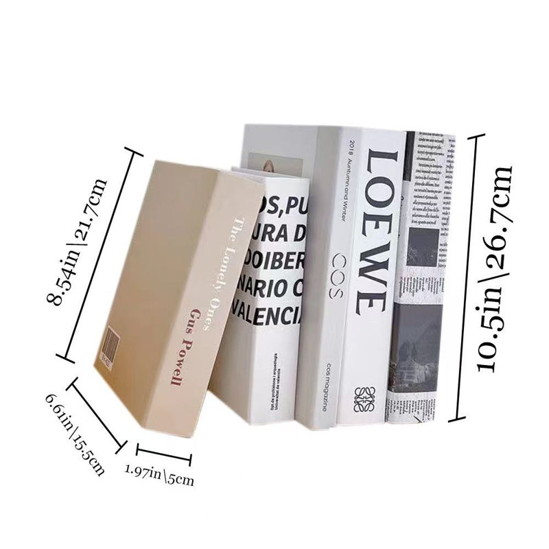 Nordic-Style Decor Book for Bookcase (Set of 5)