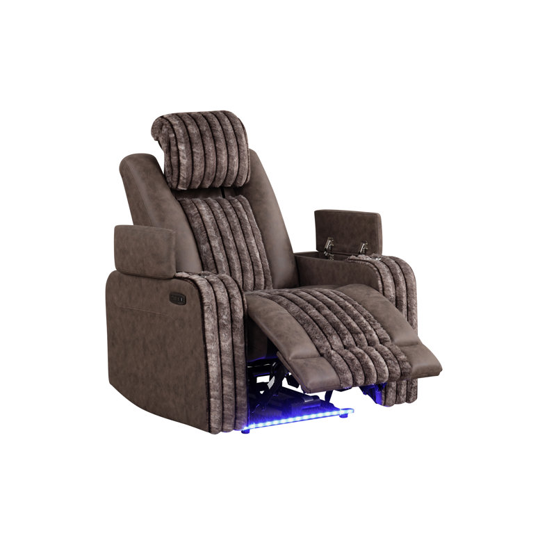 Ensembles inclinables électriques modernes et contemporains avec appuis-tête réglables, charge USB et éclairage ambiant (chaise)