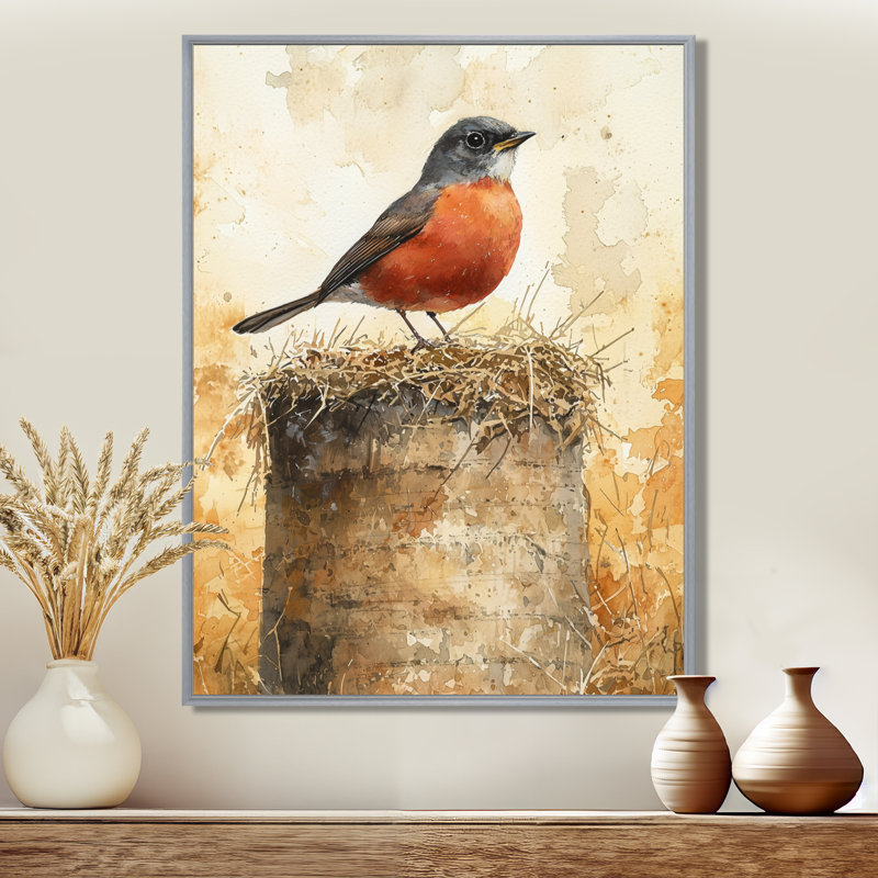 Banas - Animals Canvas Wall Art, Argent argent, Impression encadrée flottante, H 44 po x l 34 po