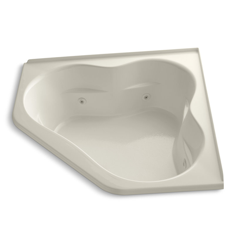 Baignoire tourbillon d'angle 60 "x 60" Tercet®, Amande