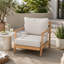 Fauteuil club de patio en bois d'acacia