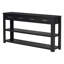 Élégante console avec 4 tiroirs et 2 tablettes, idéale pour les vestibules et les salons.-2046360964