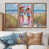 Toile avec cadre flottant brun