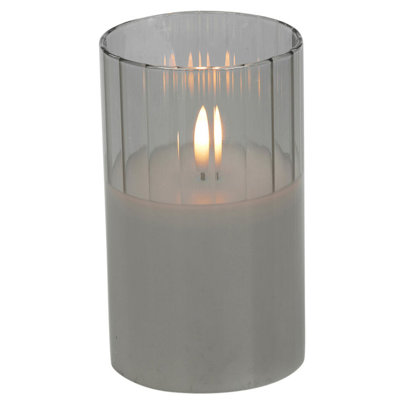 Shakana 2 Piece Glass Tabletop Tealight Holder Set with Candle Included, 12.50cm H x 12.50cm W x 12.50cm D