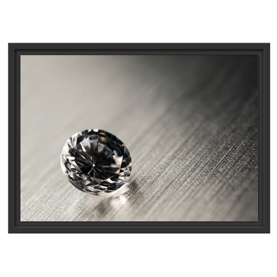 Gerahmtes Wandbild kleiner reiner Diamant