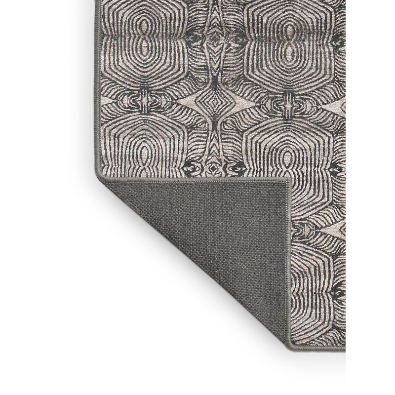 Tapis gris zone contemporaine, Rectangle 5 pi x 7 pi