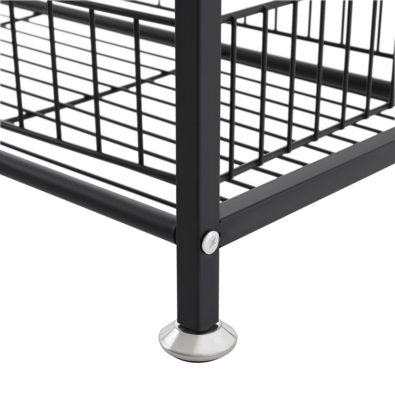19.68"W/23.62"W Retail Display Rack With Hooks, Black, 66.92" H x 23.62" W x 10.62" D