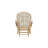 Cleo Wooden Glider and Ottoman