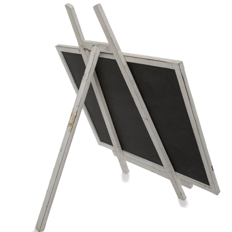 Tableau noir en bois, Blanc rustique, H 1 pi 6 po x l 1 pi