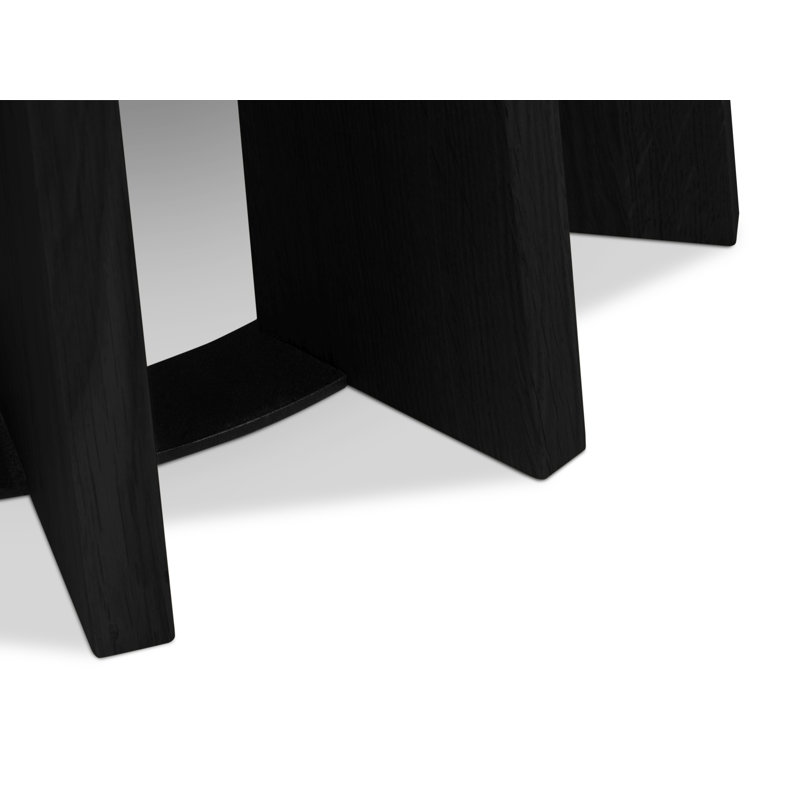 Atoli Pedestal Coffee Table, Black, 40cm H x 140cm W x 140cm D
