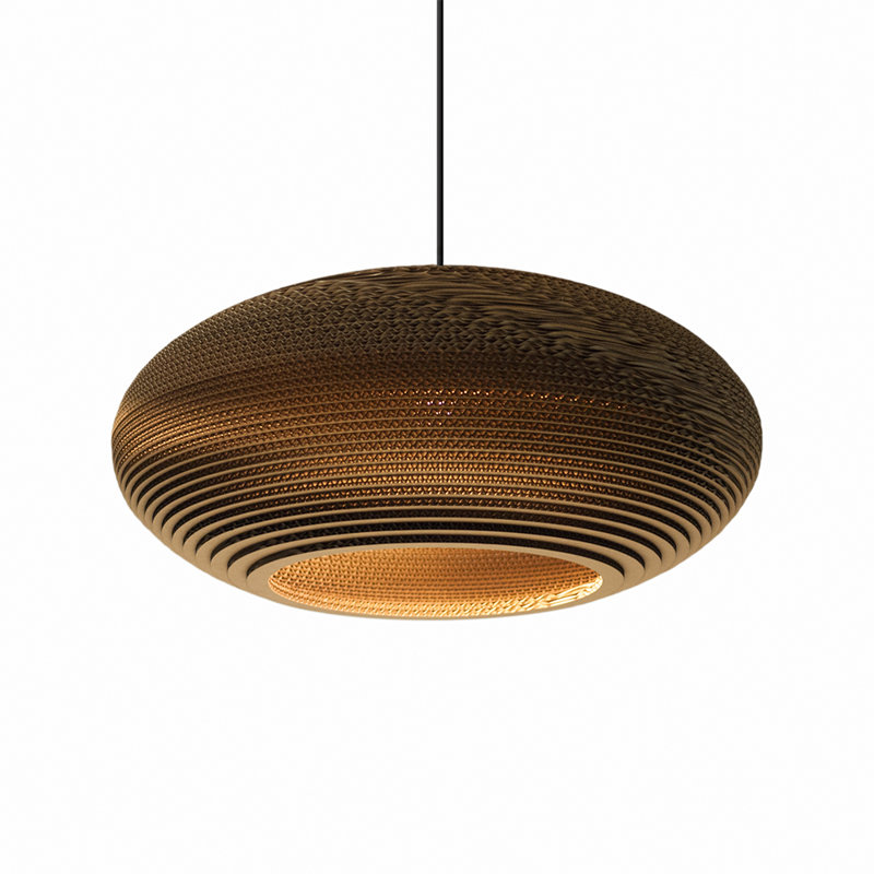 Scraplights Disc 28 Pendant Natural 
, Brown, 14" H x 28" W x 28" D