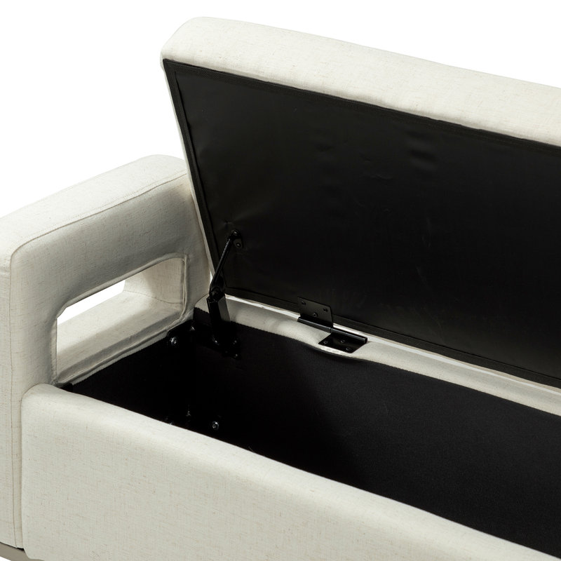 Banc de rangement rembourré Anavaeh, Lin