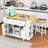 Cheryllynne 3-Piece Kitchen Island Set with Built-in Charging Station, Expandable Countertop and Two Bar Stools-1158647970