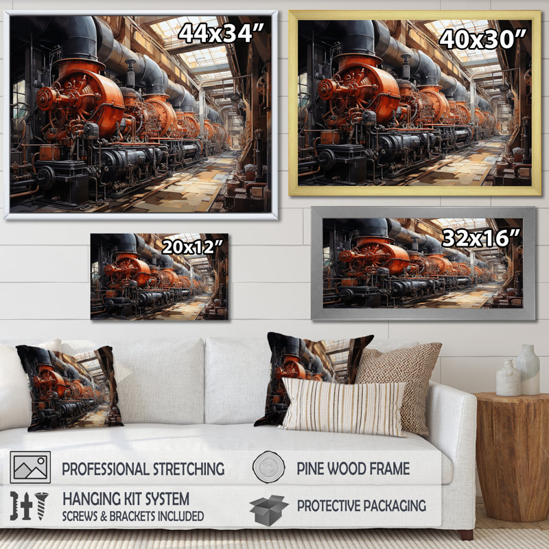 «Power Plants Powerful Energies III» sur toile, Cadre doré à une seule photo, H 24 po x l 32 po x P 1 po