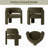 33" Wide Upholstered Modern 3-Legs Barrel Accent Chair-270776884