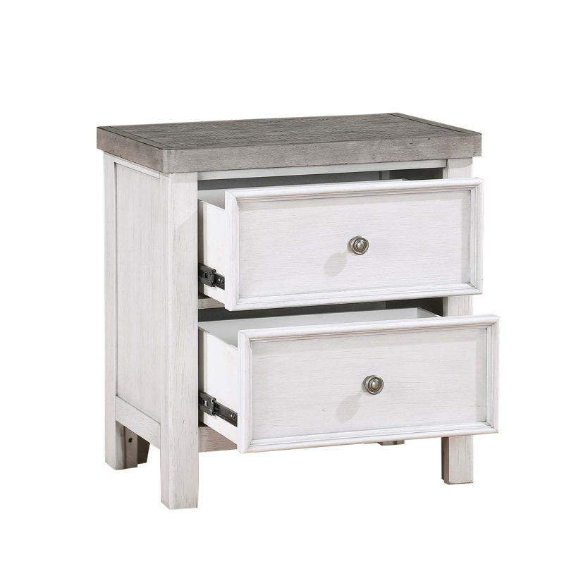 Table de chevet 1Pc avec 2 tiroirs, meubles en bois de conception classique