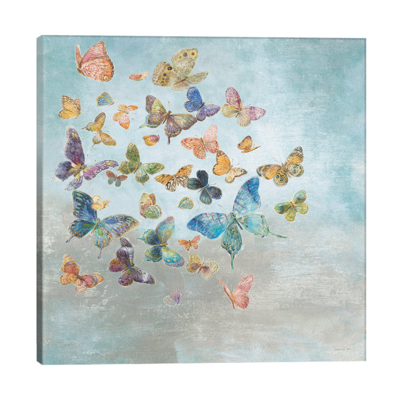 Beautiful Butterflies Square by Danhui Nai - Wrapped Canvas Giclee Art Print, 66.04 cm H x 66.04 cm W x 1.91 cm D