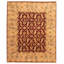 Tapis en laine rouge foncé 8 pi x 10 pi 1 po one-of-kind à la main-noué la new age sultanabad