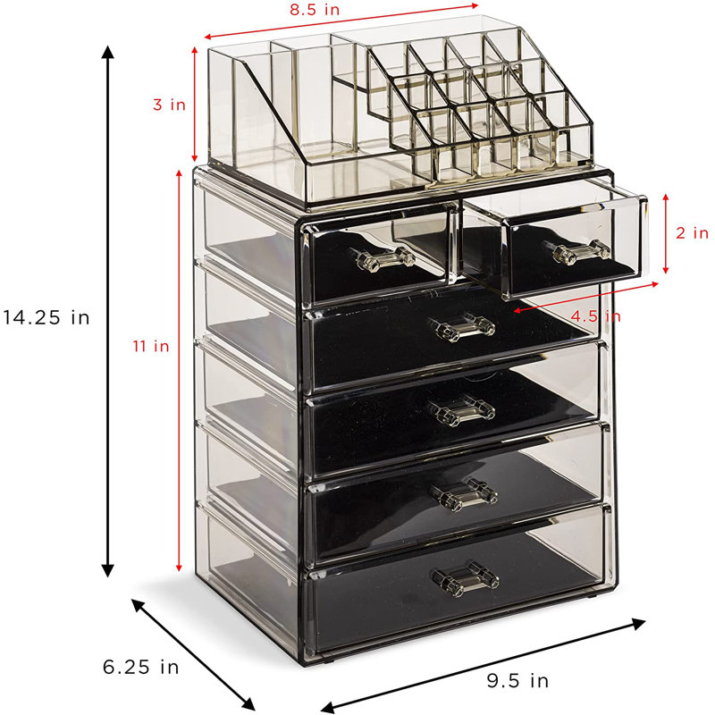 Organisateur de maquillage et de bijoux, Bijou noir
