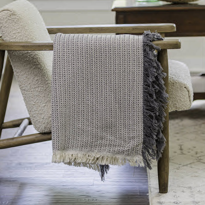 Jeté tissé 46 x 67, Gris 1
