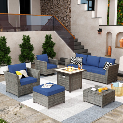Cassville 6 - Person Patio Conversation Set with Cushions