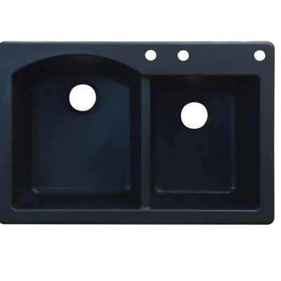 Évier de cuisine à double cuves l 33 po x l 22 po Aversa