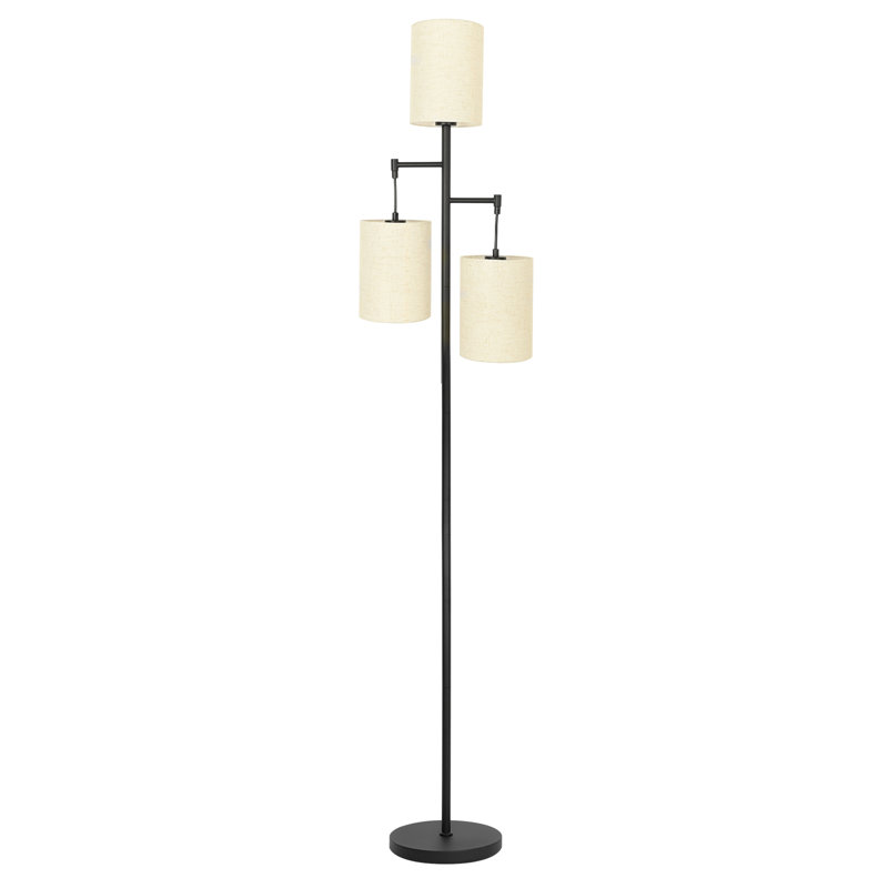72'' Modern Style Tree-shaped Linen Shade Floor Lamp