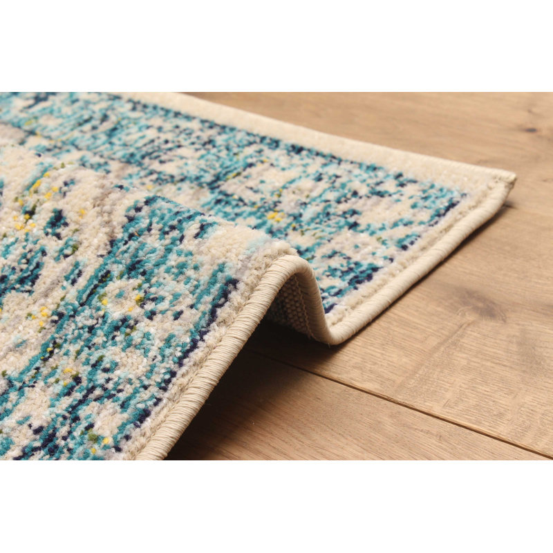 Daria Blue Rug 2'8" x 8'2", Runner 2'8" x 8'2"