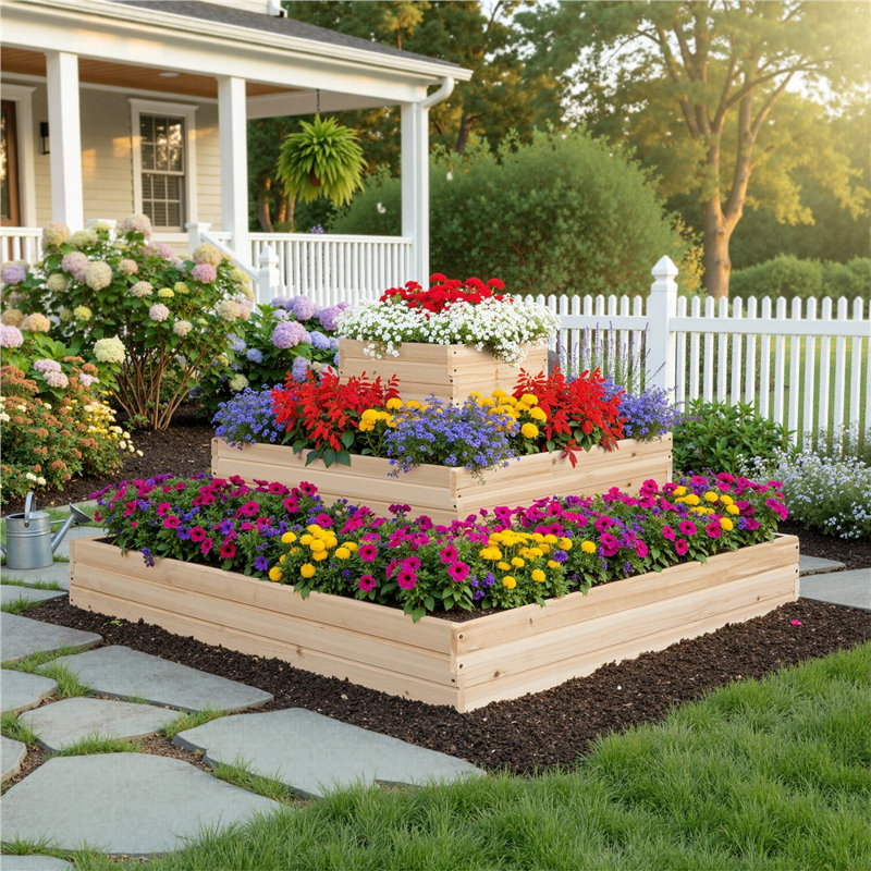 Wood Raised Garden Bed