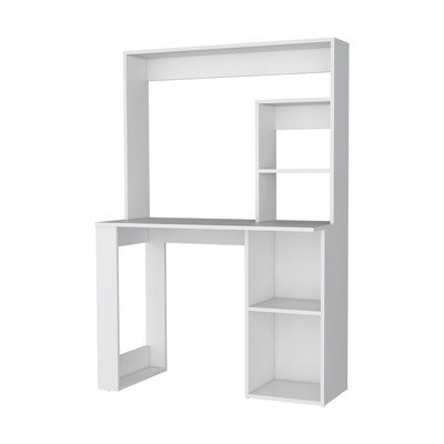Carroll Computer Desk With Hutch And Storage Shelves