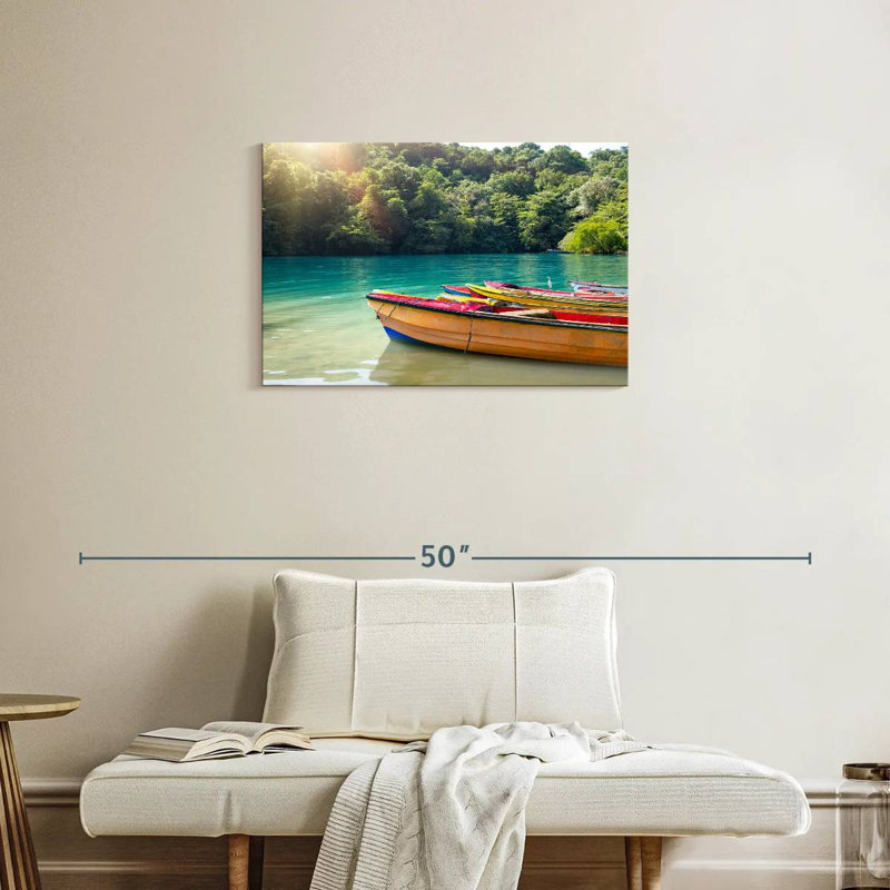 Mehar, bateaux de la lagune bleue, Jamaïque, H 20 po x l 30 po