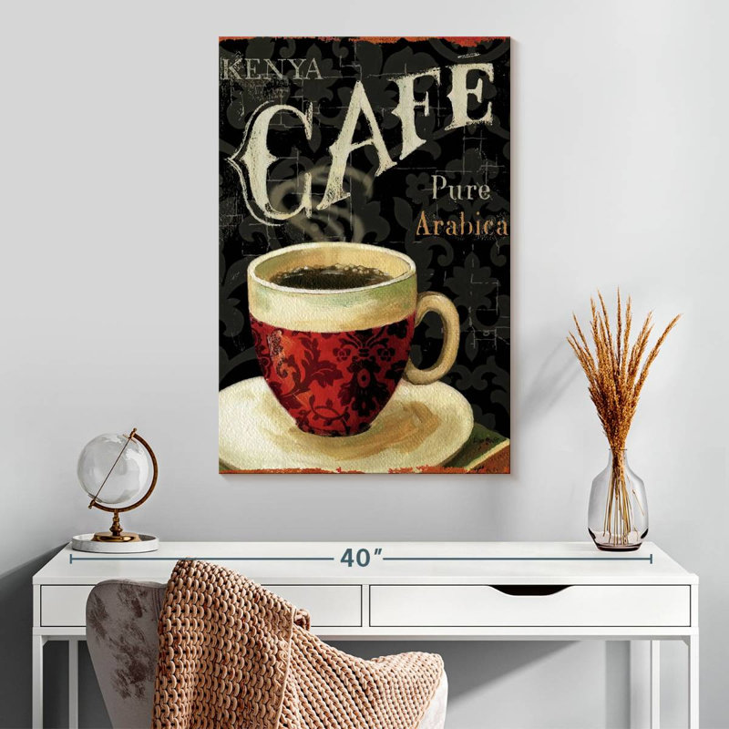 Le café du jour chez Yarlin I, H 30 po x l 20 po