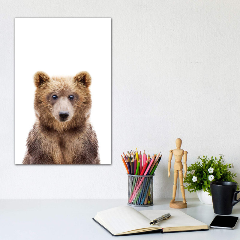 «Baby Bear» par Sissi & Seb - reproduction d'art, Pas de tapis, Toile tendue, H 12 po x l 8 po x P 0,75 po