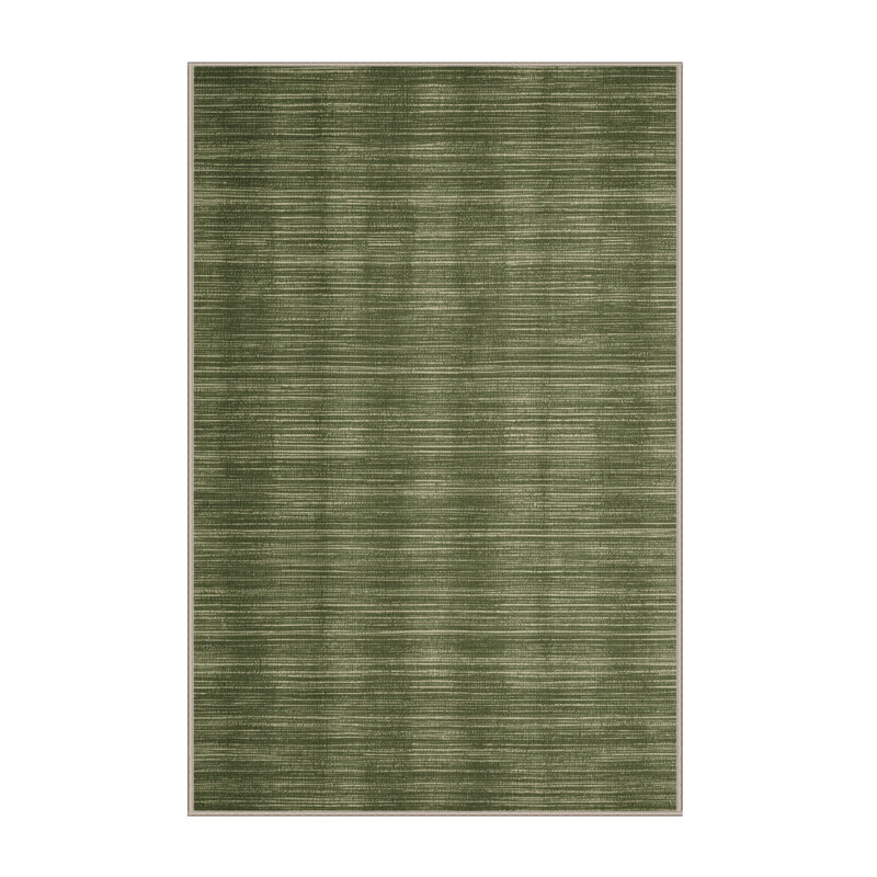 Tapis brun uni lavable à la machine, Rectangle 4 pi x 6 pi