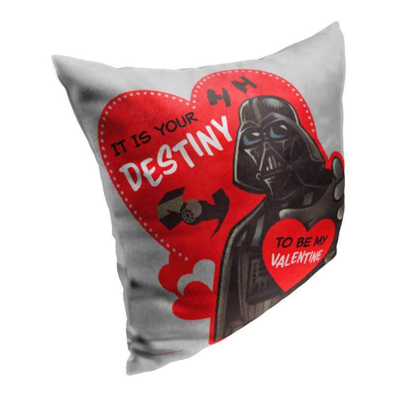 Star Wars Darth Vader Valentine's Day Throw Pillow 18x18 Inches