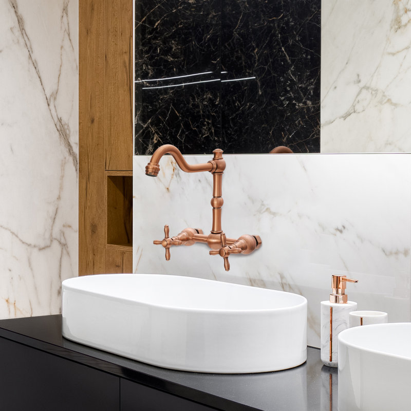 2-handle Bathroom Faucet, Copper