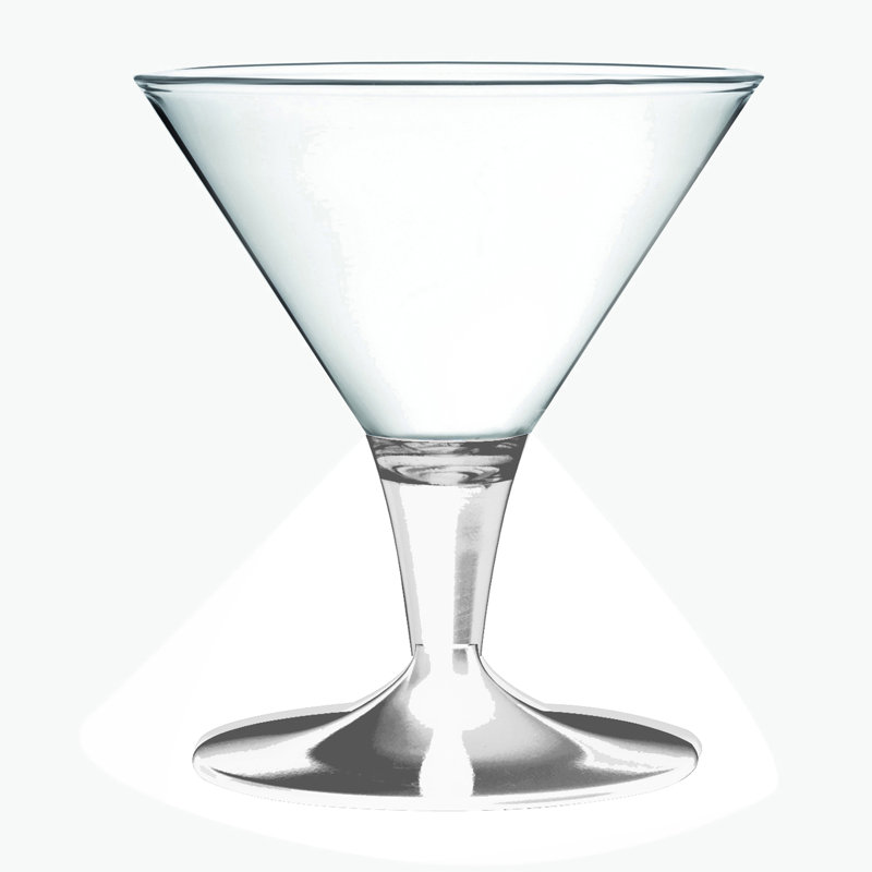 Tasse à crème glacée en polycarbonate - 12 pièces, Clair