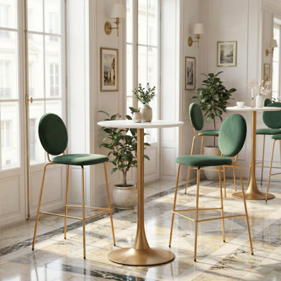 Odessa Upholstered Counter Stool with Metal Frame