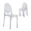 Ensemble de 4 chaises empilables en acrylique Ghost-1307073676-1307073674