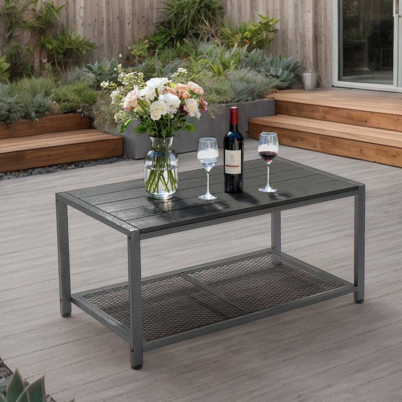 Table d'appoint d'extérieur 2 niveaux