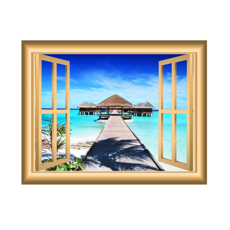 Nautical & Beach Wall Decal, 24" H x 30" W x 0.01" D