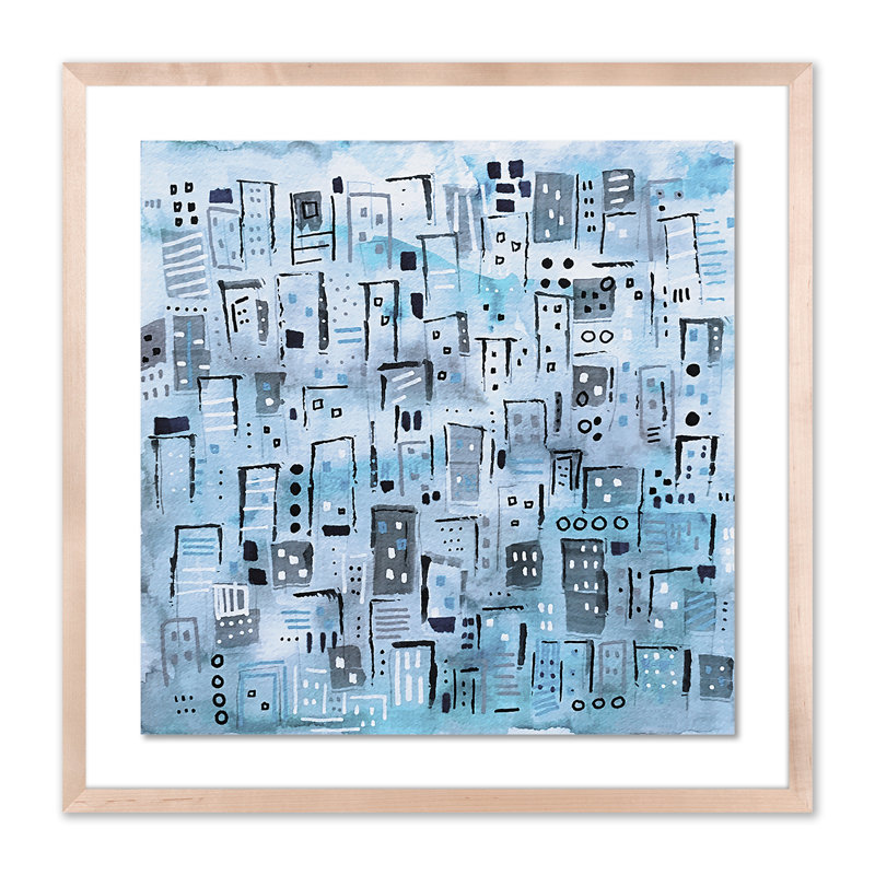 Rainy Weekend Print by Melanie Biehle, 24" H x 24" W x 1.5" D, Natural