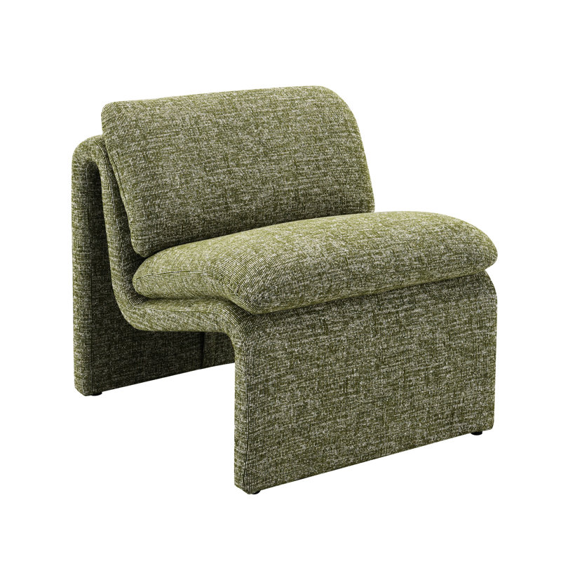 Avec cadre - Boucle, coussins en mousse, ensemble courbé et fauteuil, mousse, boucle